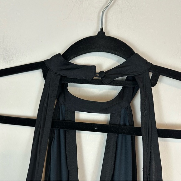 Kendall & Kylie | Black Satin Halter Neck Jumpsuit Size Small - Picture 4 of 6